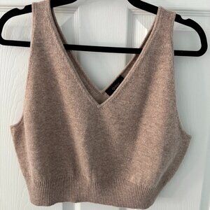 Quince Mangolian Cashmere Cropped Sweater Tank